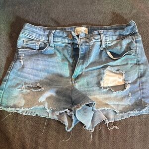 Distressed Denim Women Shorts